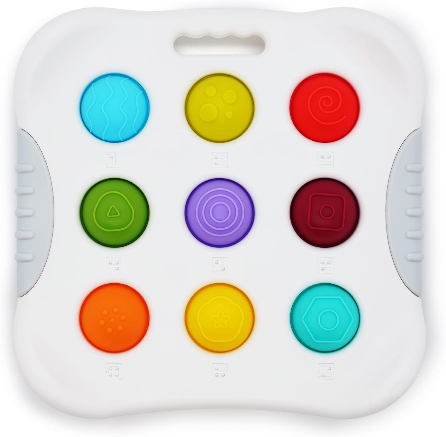 Fidget Popper Sensory Baby Toys for 10+ Months, Montessori Busy Toy for 1 2 3 Years Old Toddlers Push and Popping Bubbles Fine Motor Skill, Travel Toys for Kids Ages 1-3 Stress Relief (2 Pieces)